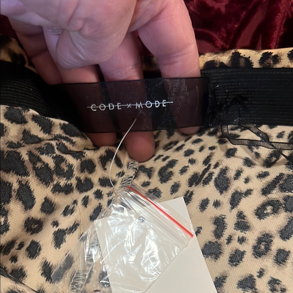 Code Mode Nordstrom Leopard Print Asymmetrical Mi… - image 2